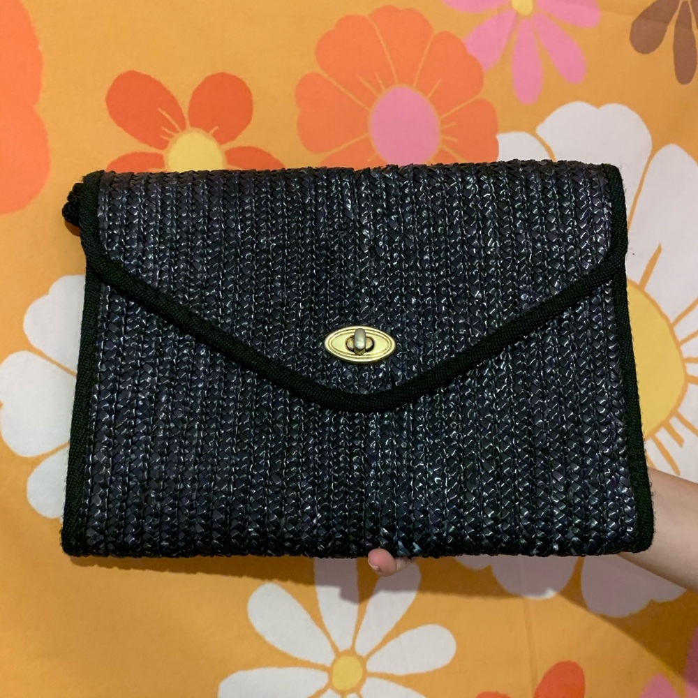 ❌SOLD❌Black Straw bag